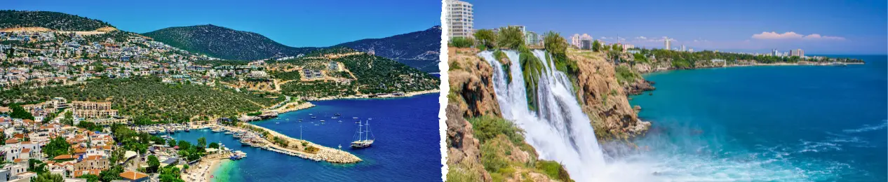 Antalya és a Török Riviéra tengerparti panorámája