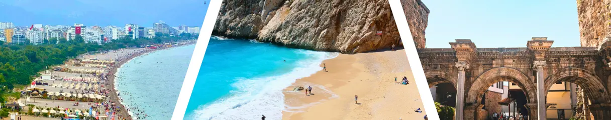 Antalya Kaleiçi óvárosi utcái és kikötője