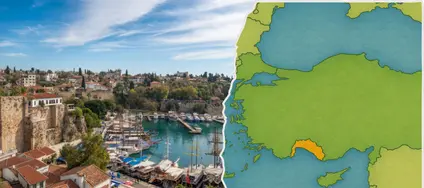 Antalya tengerpartja és hegyvidéki környezete