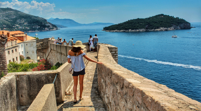Dubrovnik-riviéra tengerparti panoráma