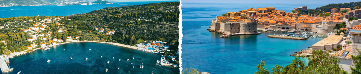 Dubrovnik-riviéra tengerparti panoráma