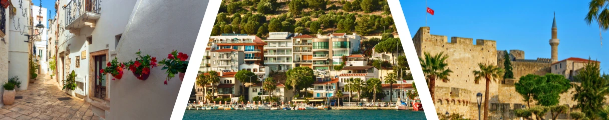 Çeşme és Alaçatı fehér házai és hangulatos utcái