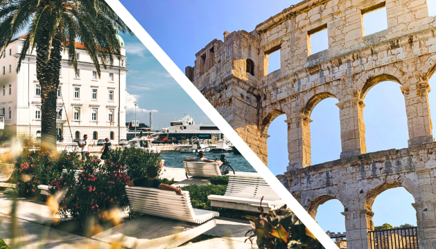 Horvátország mediterrán városi és kulturális hangulata