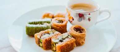 Baklava és hagyományos török kávé