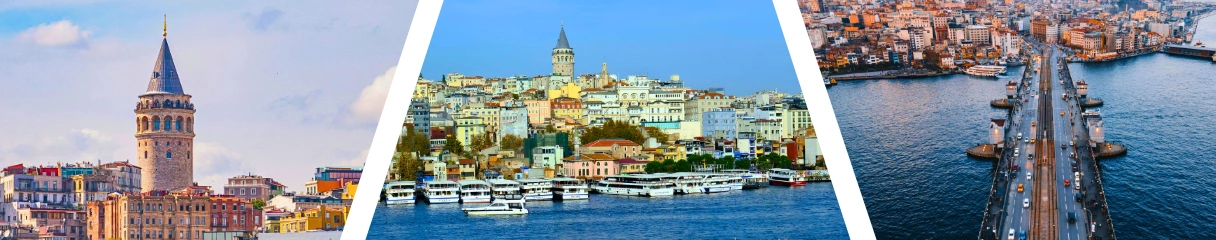Galata és Karaköy városi utcái Isztambulban