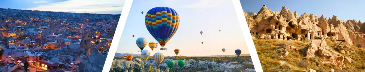 Göreme sziklaképződményei és barlangszállásai Kappadókiában