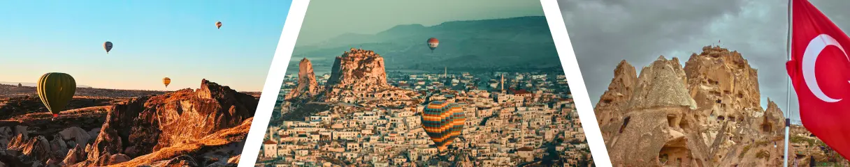 Uçhisar sziklavára és magaslati panorámája