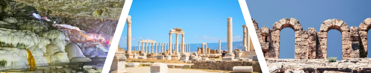 Laodicea romjai és a Kaklık-barlang Pamukkale környékén