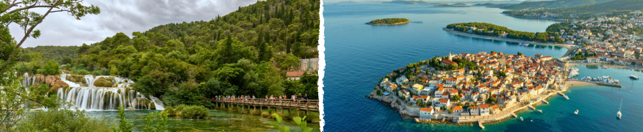 Šibenik-riviéra tengerparti panoráma