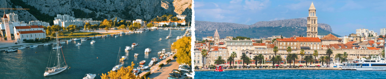 Split-riviéra tengerparti panoráma