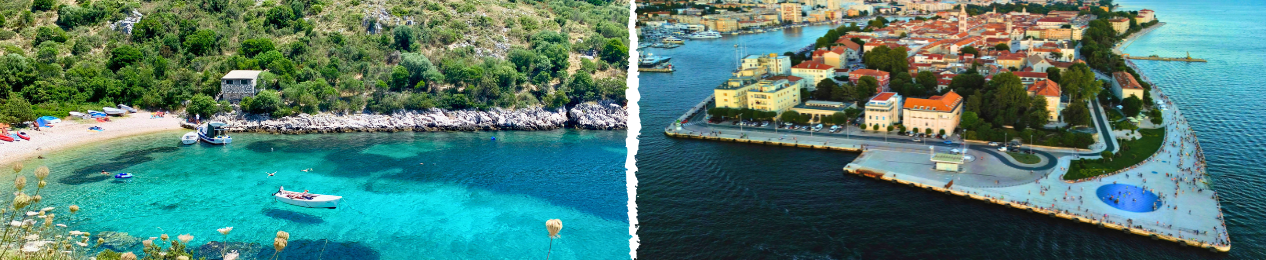 Zadar-riviéra tengerparti panoráma